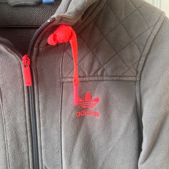 Adidas gray and coral zip up - Picture 2 of 4